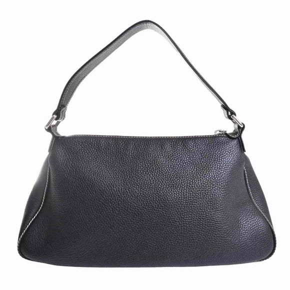 Chanel Leather Logo Mark Fringe One-shoulder Bag Black - Picture 2 of 5